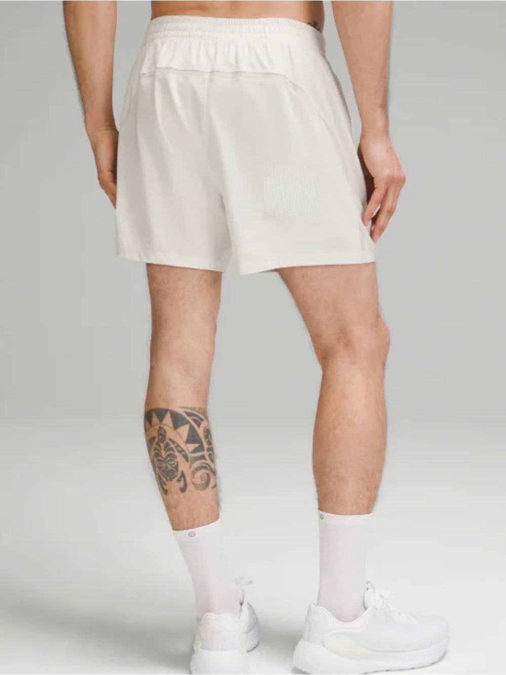 Men's Pace Breaker Linerless Short 5" Lightweight Cream Athletic Shorts